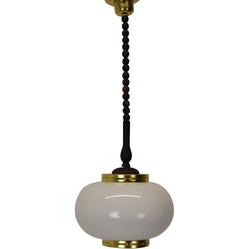 Vintage messing hanglamp van Polam-Bielsko, jaren 1970