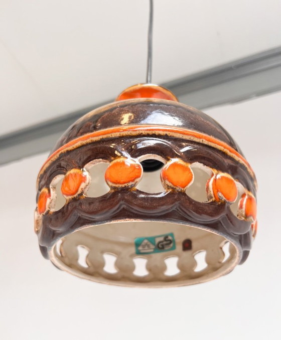 Image 1 of Set van 2 Keramieken Plafondlampen van PAN Leuchten, 1970's