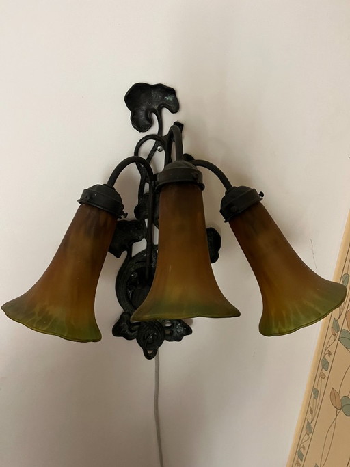 Jugendstil-Wandlampenkelche