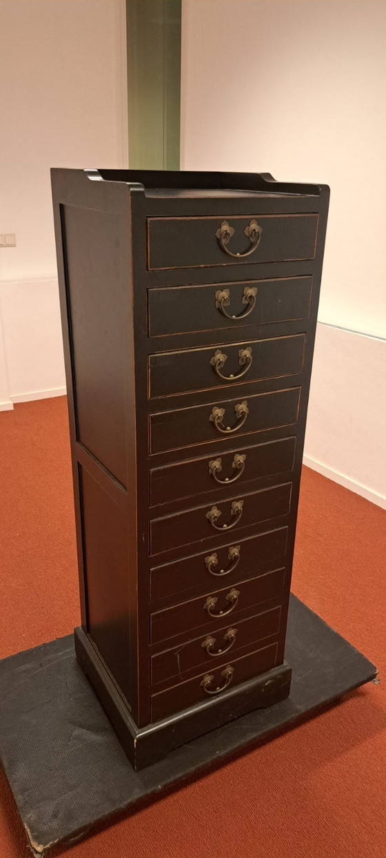 Image 1 of Antique Pharmacy Cabinet Chest of Drawers Office Cabinet Paper Drawers