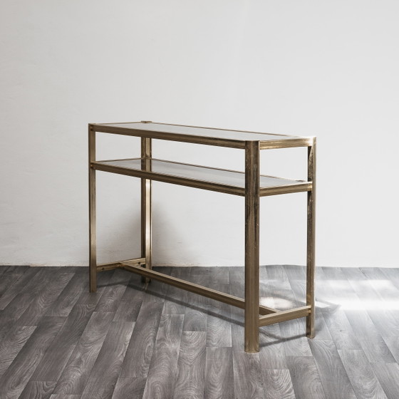 Image 1 of Console et miroir d'entrée style Hollywood Regency, antiquités modernes des années 1970