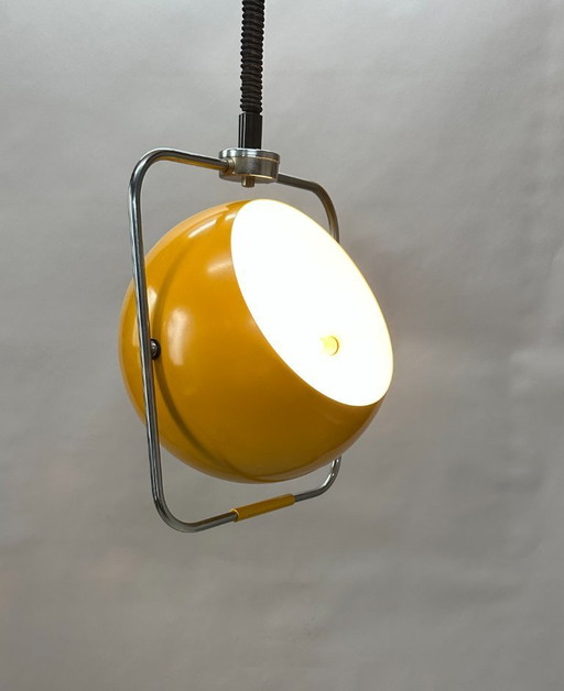 GEPO Space Age eyeball pendant lamp - yellow, 1960s