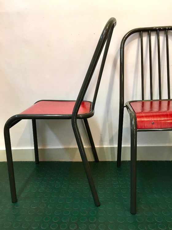 Coppia di Sedie Industriali Vintage – Sedie da pranzo, Metal (photo 8 of 8)