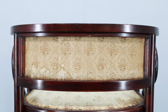 Image 1 of Josef Hoffmann Variatie van Art Nouveau "Fledermaus" Fauteuil door Fischel