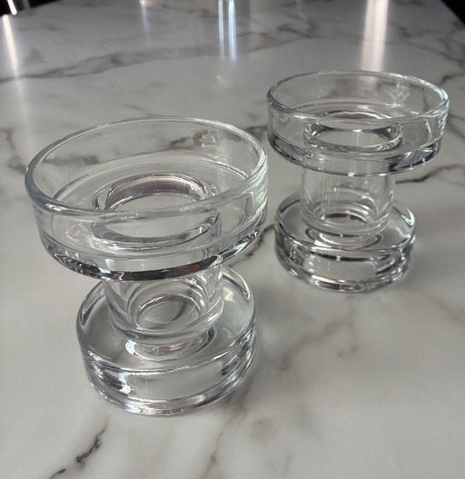 Set di 2 portacandele di design in vetro Partylite