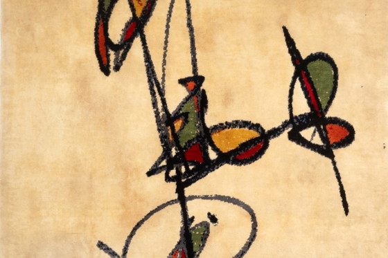 Image 1 of Dan Hôo. Tapisserie nouée main en laine mérinos. Contemporain.