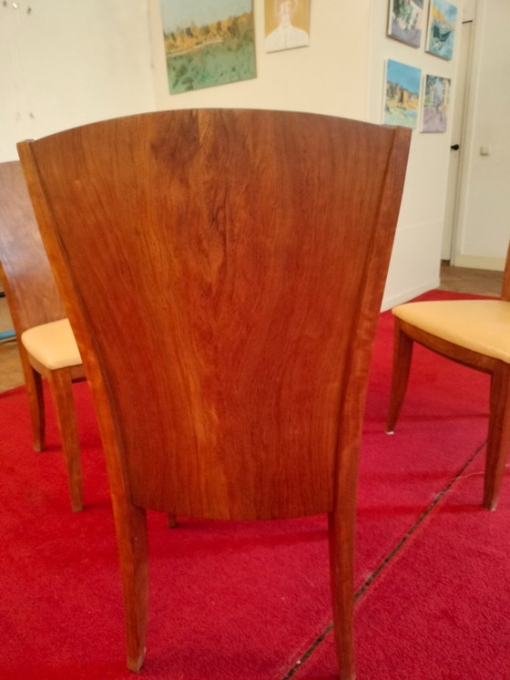 Image 1 of 4 Luxe Bubinga Houten eetkamerstoelen met