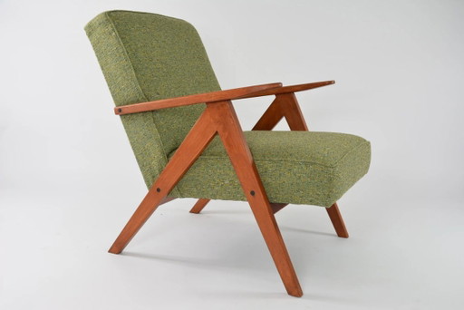KOMPAS fauteuil in gemêleerd groen