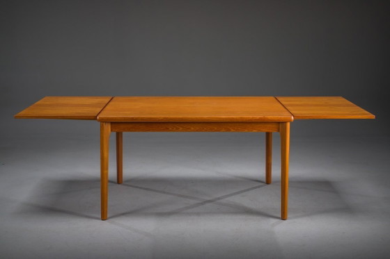 Image 1 of Danish Extendable Dining Table in Teak by Henning Kjærnulf for Vejle Møbelfabrik, 1960s