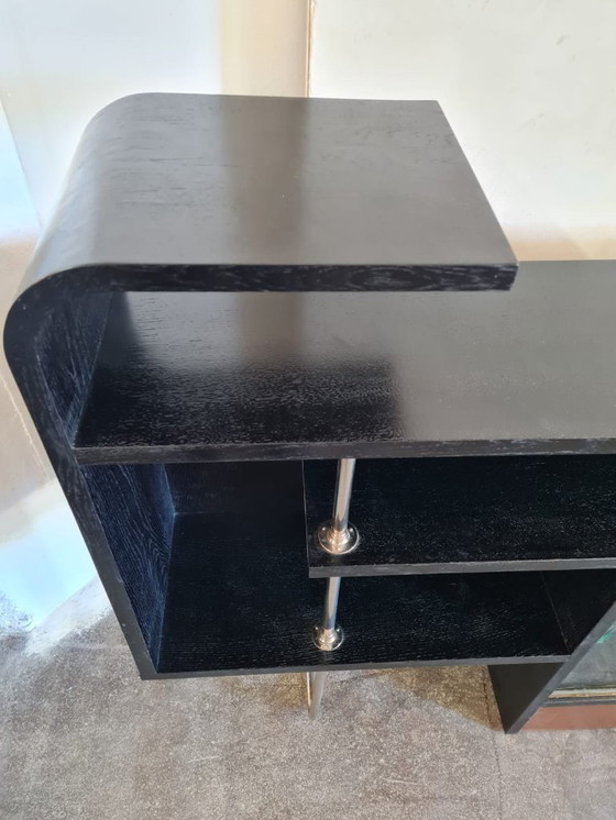 Image 1 of Functionalist Sideboard / Bookcase with Shelves, Czechoslovakia, 1930s