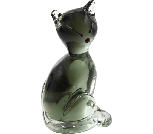 Carlo Moretti, Murano Glass Cat 1980s-1990s