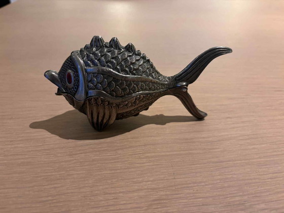 Image 1 of MCM Metal Fish Box, originariamente un posacenere