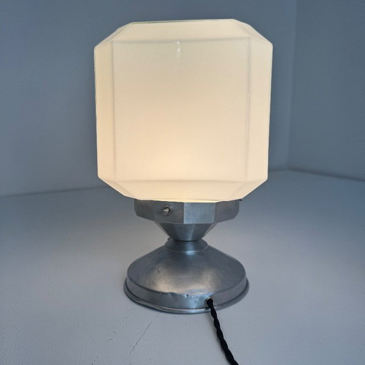 Antique Small Table Lamp, Vintage Art Deco – tafellampen, Glass (photo 2 of 14)