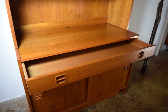 Image 1 of Commode haute Erik Brouer en teck danois des années 1960, style vintage milieu du siècle