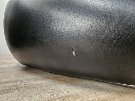 Image 1 of Okay Chairs in Black Leather and Tubular Steel by Adriano Piazzesi