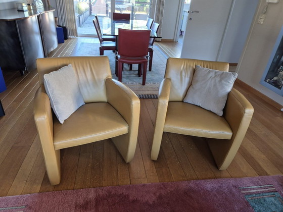 Image 1 of Set aus 2 Ledoux-Designersesseln in Leder