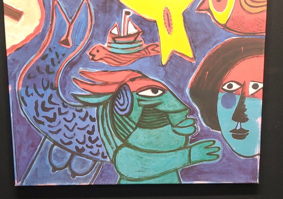Image 1 of Serigrafía de Corneille sobre lienzo 60x80