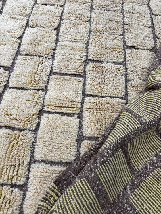Image 1 of Moroccan Mrirt Wh Wool Rug 200x300cm - Berber Moroccan Modern Carpet