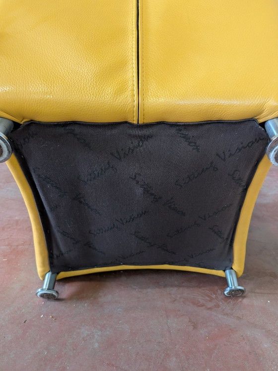 De Toekomst Sitting Vision Fauteuil Panda Jaune, Chrome, Cuir, Design (photo 7 sur 10)