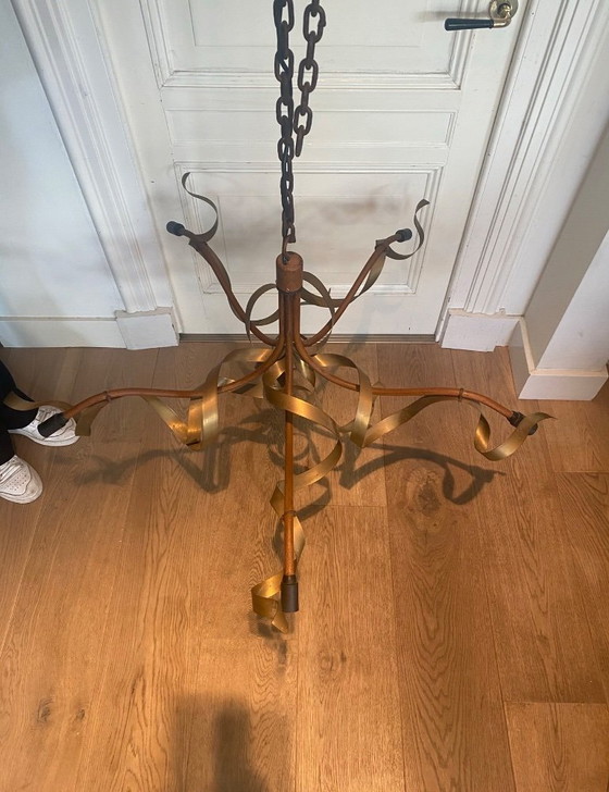 Image 1 of Jacco Maris Ruban plié oval pendant lamp made of curved steel