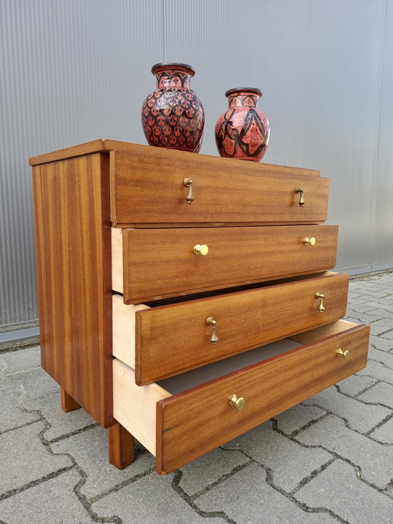 Image 1 of Vintage teak fineer ladekast, Scandinavische stijl, jaren 60