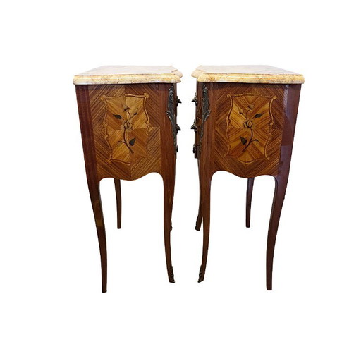 Comodini classici in stile Luigi XV francese, anni '70. – nachtkastjes, Wood (photo 2 of 10)
