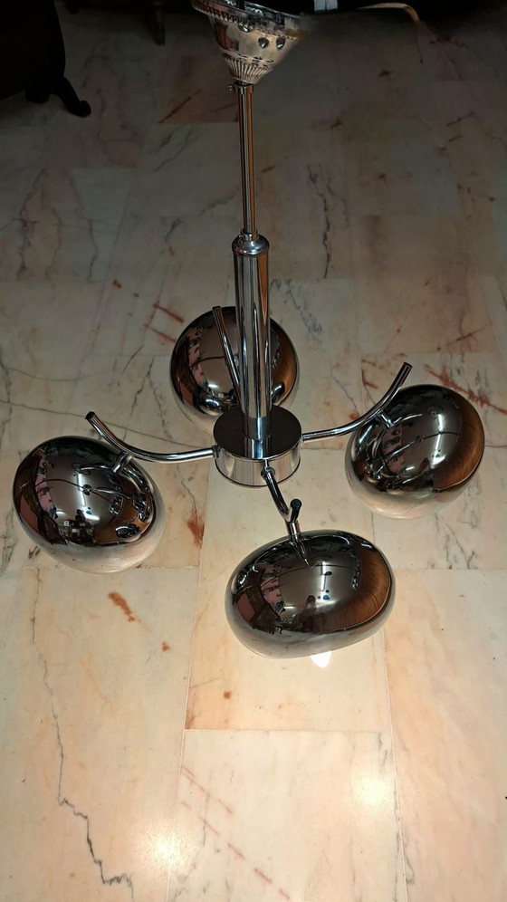 Lampe POP années 60, Luminaires, Métal, Chrome, Argenté (photo 4 sur 8)