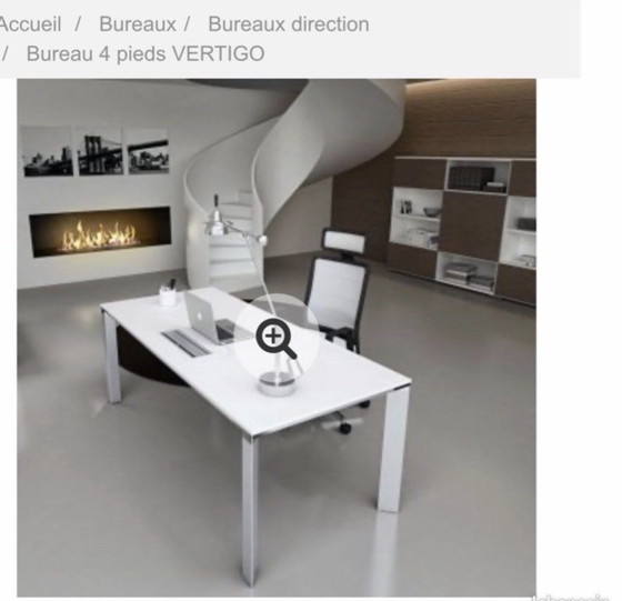 Set di mobili per ufficio di design Caray – Antonio Morello – Laccato bianco – Scrivanie, Wood (photo 5 of 5)