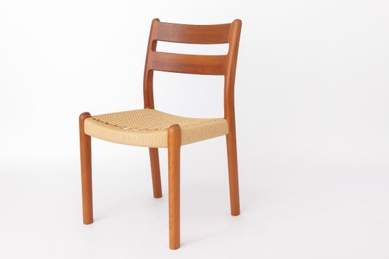 Set di 4 Sedie da pranzo danesi in teak di EMC Møbler, Danish Cord, Danimarca, anni '60-'70 – Wood, Vintage (photo 5 of 10)