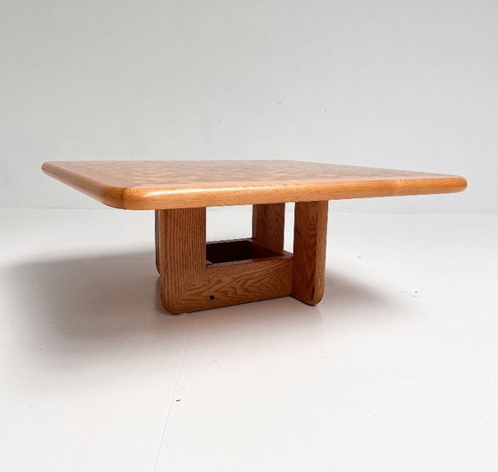 Image 1 of Couchtisch aus Buchenholz mit Mosaikintarsien, Middelboe und Lindum zugeschrieben, 1970er Jahre