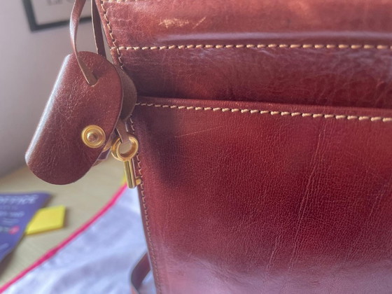 Image 1 of Borsa da lavoro in pelle vintage L.A.P.A. Florence - Stile borsa da medico Dulles - Made in Italy