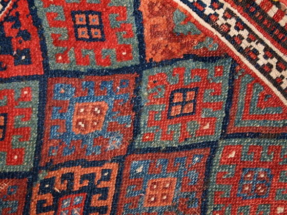 Image 1 of Handmade antique collectible Persian Kurdish bag 1.8' x 2.4' (56cm x 73cm) 1880s - 1C451