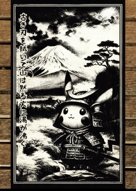 Image 1 of Kunstwerk Pikachu (Pokemon) Moonlit Sword