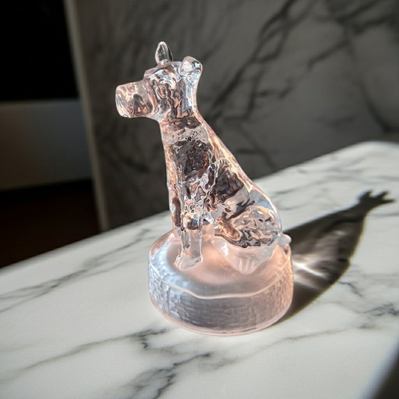 Image 1 of Vintage Cristal D'Arques dog Terrier figurine 1980s designed by J. G. Durand
