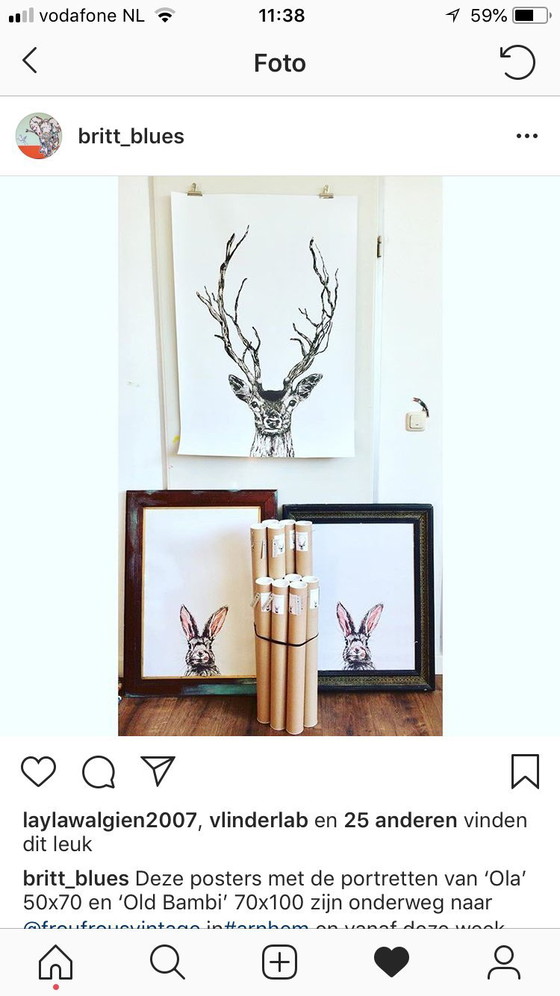 Image 1 of Affiche de dessin dans un cadre français