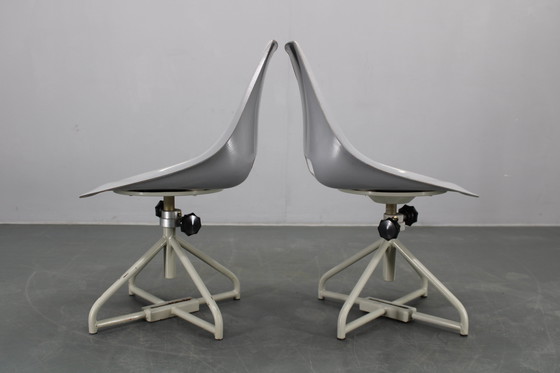 Image 1 of 1960s Miroslav Navratil Pair of Fiberglass Chairs for Vertex, Czechoslovakia