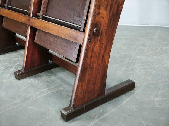 Image 1 of Panchina da cinema ceca a due posti degli anni '20 in legno di faggio, stile Art Déco.