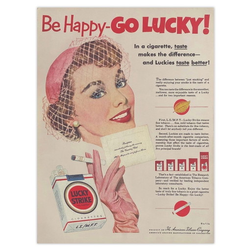 COLLECTIF - PUBLICITE Wees blij - Ga je gang - Lucky Strike reclame Ik schermprijs