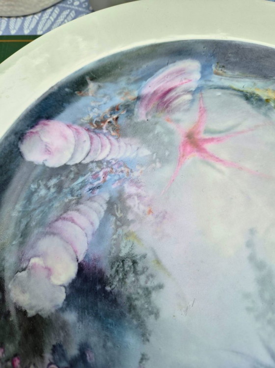 Tognana Porcellana porcelain serving plate sea creatures signed and hand-painted A. Mio. – Crockery (photo 5 of 10)