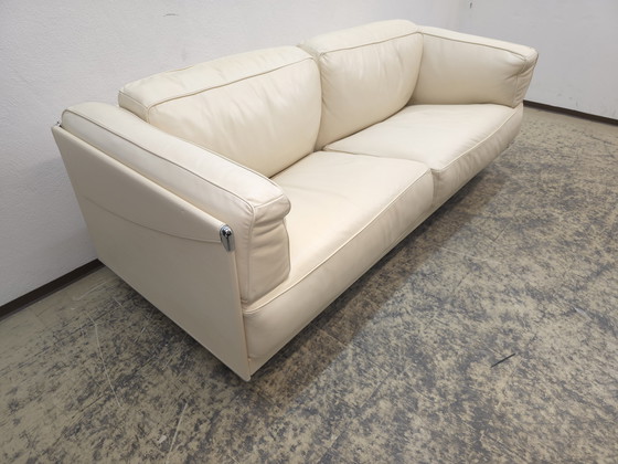 Image 1 of Poltrona Frau Twice driezits designbank, leren bank, sofa