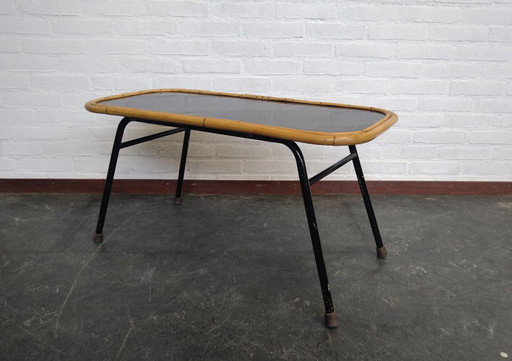  Rohé Noordwolde salontafel in rotan met zwart glas