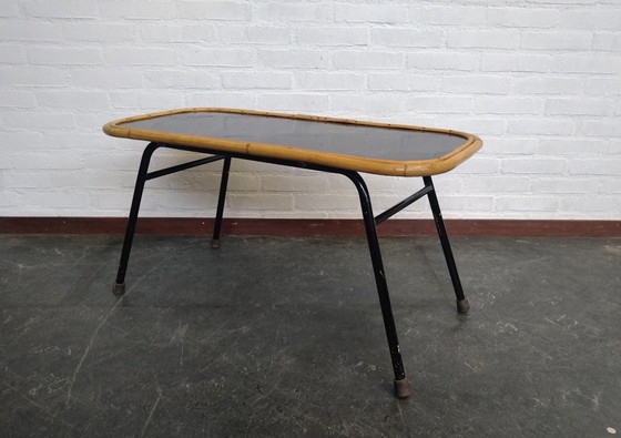 Image 1 of  Rohé Noordwolde salontafel in rotan met zwart glas