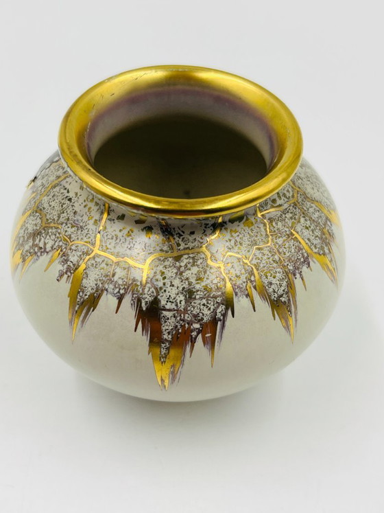 Image 1 of Dümler Breiden Höhr miniature vase, gilded, vintage model