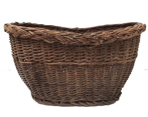 Huge Antique Wicker Basket, Crate 45 x 30 x 25 cm