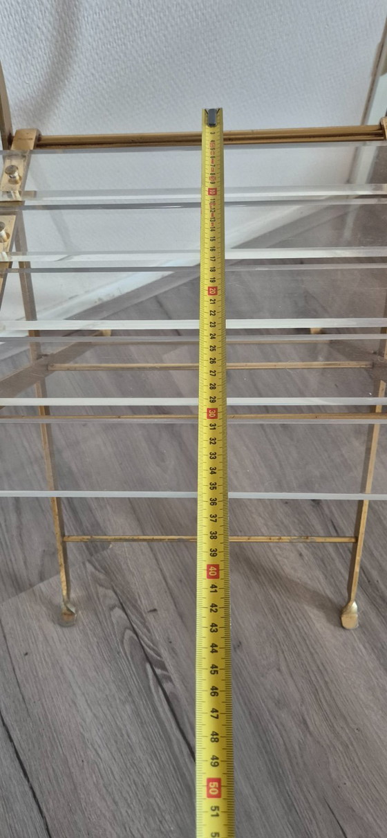 Image 1 of Transparent brass folding chair Yonel Lebovici