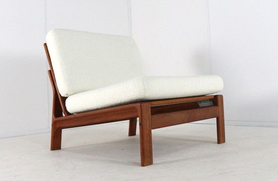 Image 1 of Gruppo di sedute comfort 'Nimtofte' | 4 poltrone + poggiapiedi vintage danese