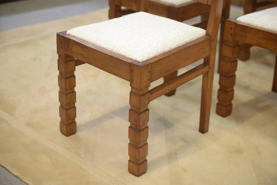Set of 6 brutalist chairs from the 1960s. – Dining chairs, Wood (photo 6 of 14)