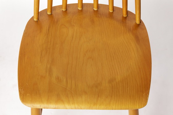 Image 1 of Paar Yngve Ekström "Pinocchio" Esszimmerstühle - Schwedisches Buchenholz, 1960er Jahre Vintage Skandinavisches Design