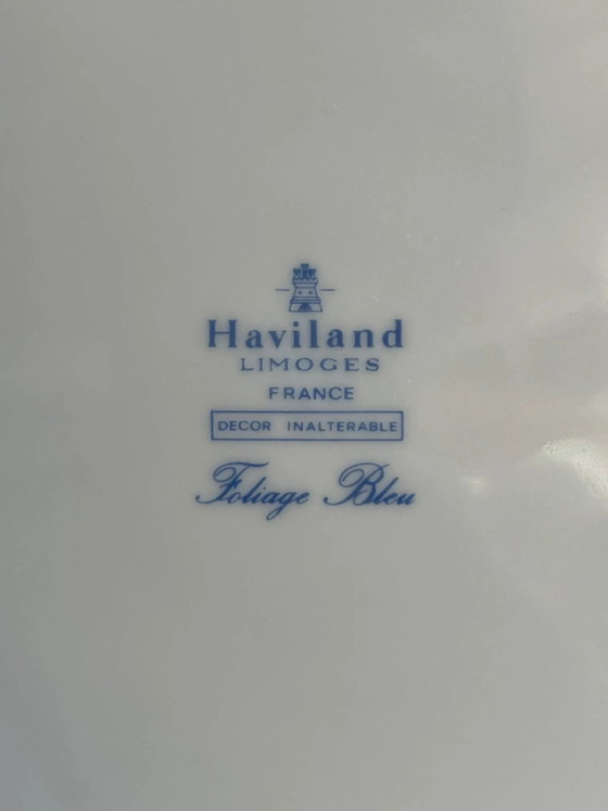 Servizio da tavola e caffè in porcellana Haviland Limoges per 12, Stoviglie, Blu (foto 2 di 11)