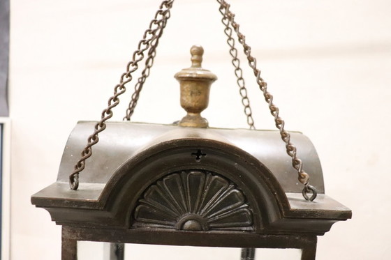 Image 1 of Lanterne en fer et en verre, Italie, début du XXe siècle